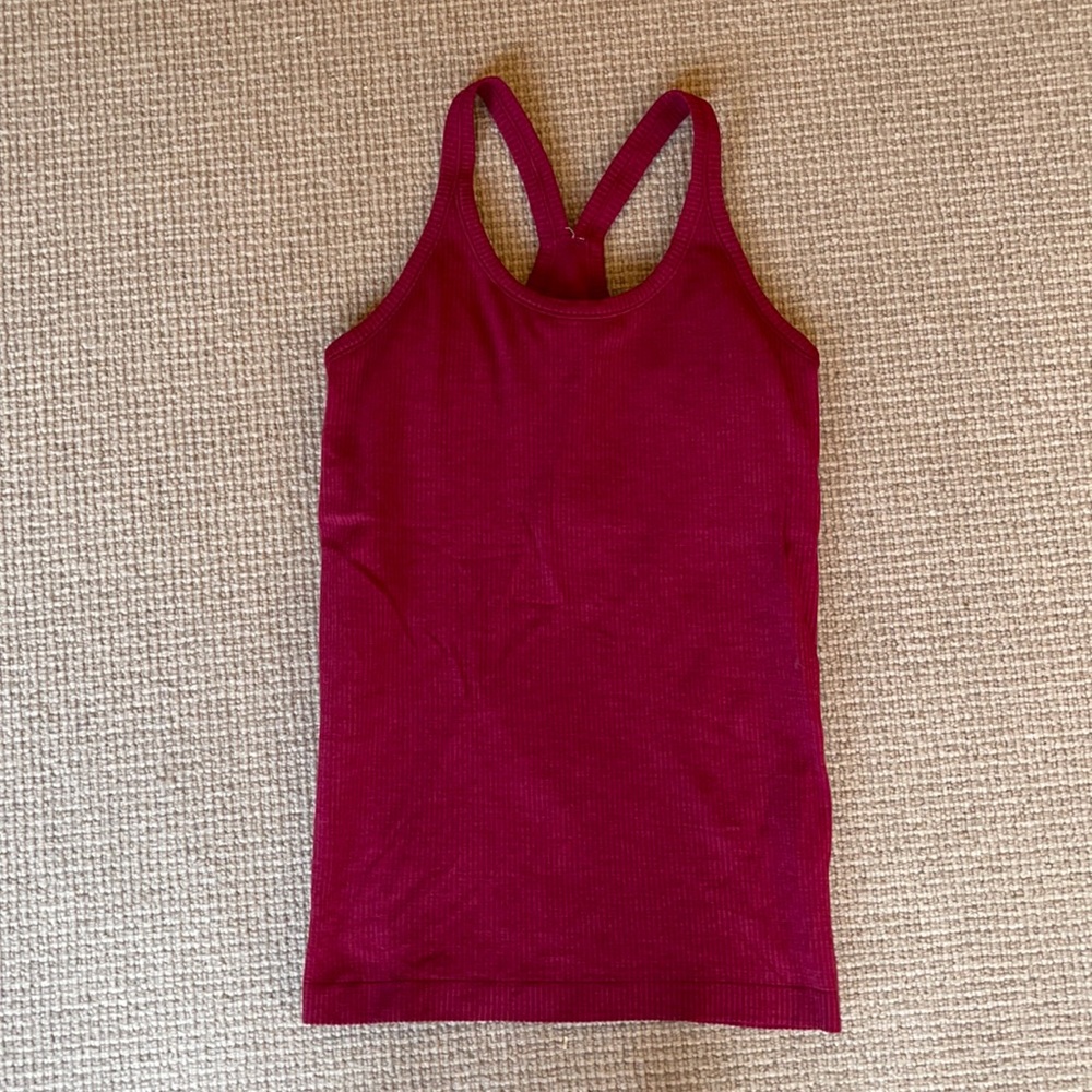 Pink lululemon ribbed top